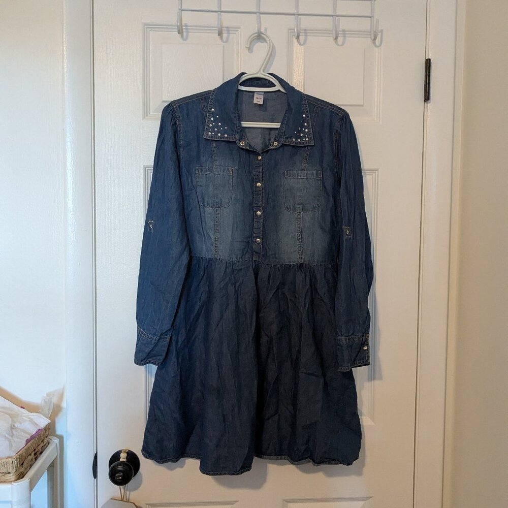 Justice Chambray Denim dress size 18-20 - Picture 4 of 8